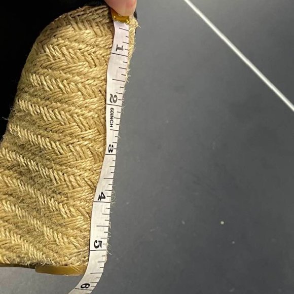 Madden Girl Wedges Black Chunky Shoes Espadrilles - Fabric Material - size 8.5 - Picture 4 of 16